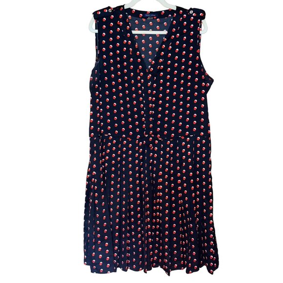 Tommy Hilfiger Dresses & Skirts - Tommy Hilfiger Polka Dot Sleeveless Dress Size 16 Womens Pleated Design
